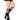 Leg Avenue - Bas Genoux Athlétique Noir Et Coeur Rose - Party Shop