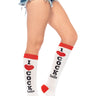 Leg Avenue - Bas Genoux Blanc Et Rouge "Cocktail" - Party Shop