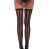 Leg Avenue - Bas Rayures Verticales Noir - Party Shop