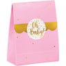 Creative Converting - Boites À Cadeaux Avec Autocollants (8)  - Rose Et Or (Oh Baby) - Party Shop